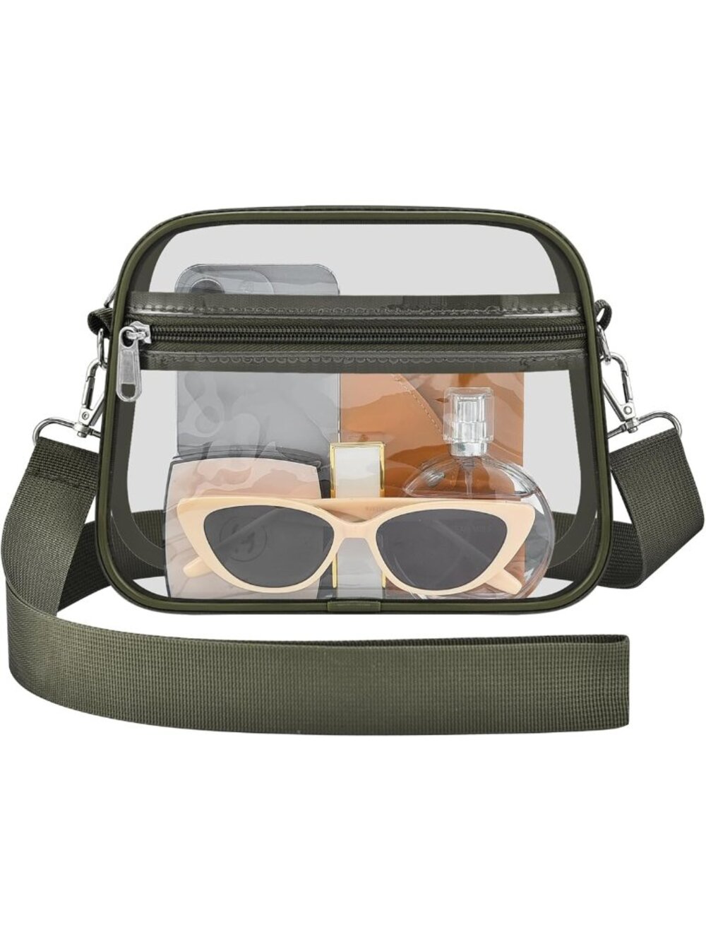 Stadium Approved Clear Bag for Events - Stylish Women's Top-Handle Handbag